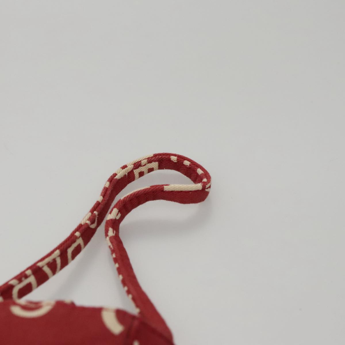 CHANEL Bysy line Tote Bag Canvas Red CC 108610