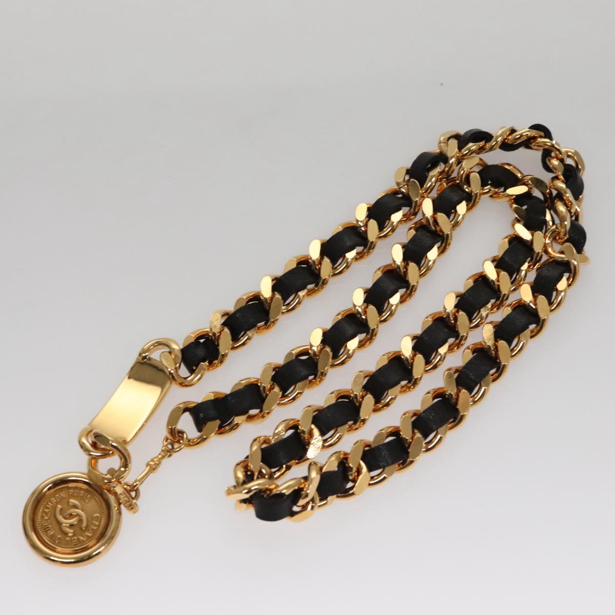 CHANEL Chain Belt metal 34.3"" Gold CC 109054