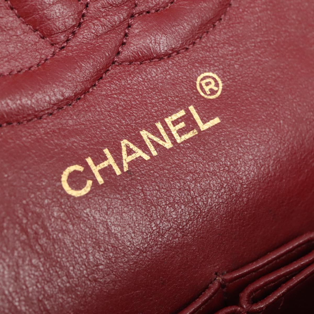 CHANEL Matelasse 25 Double Flap Chain Bag Lamb Skin Black Gold CC 109063A