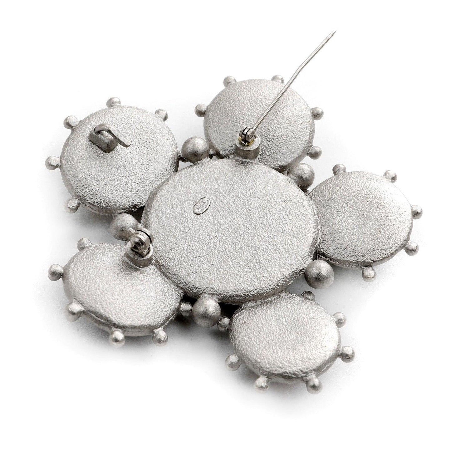 Chanel Multi Stone & Tweed Pattern Pin