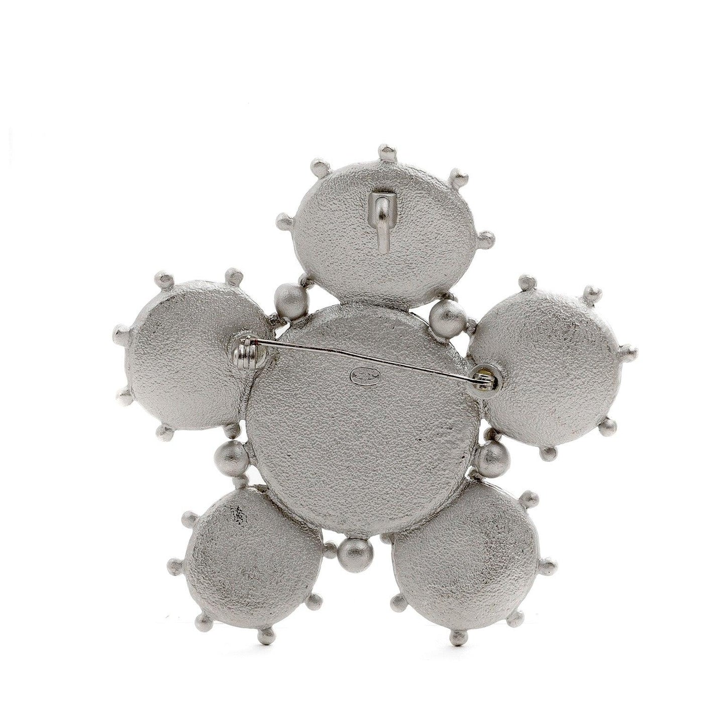 Chanel Multi Stone & Tweed Pattern Pin