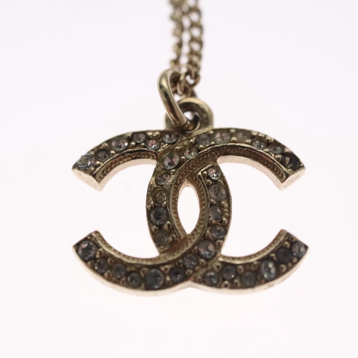 CHANEL Necklace metal Gold CC 110931