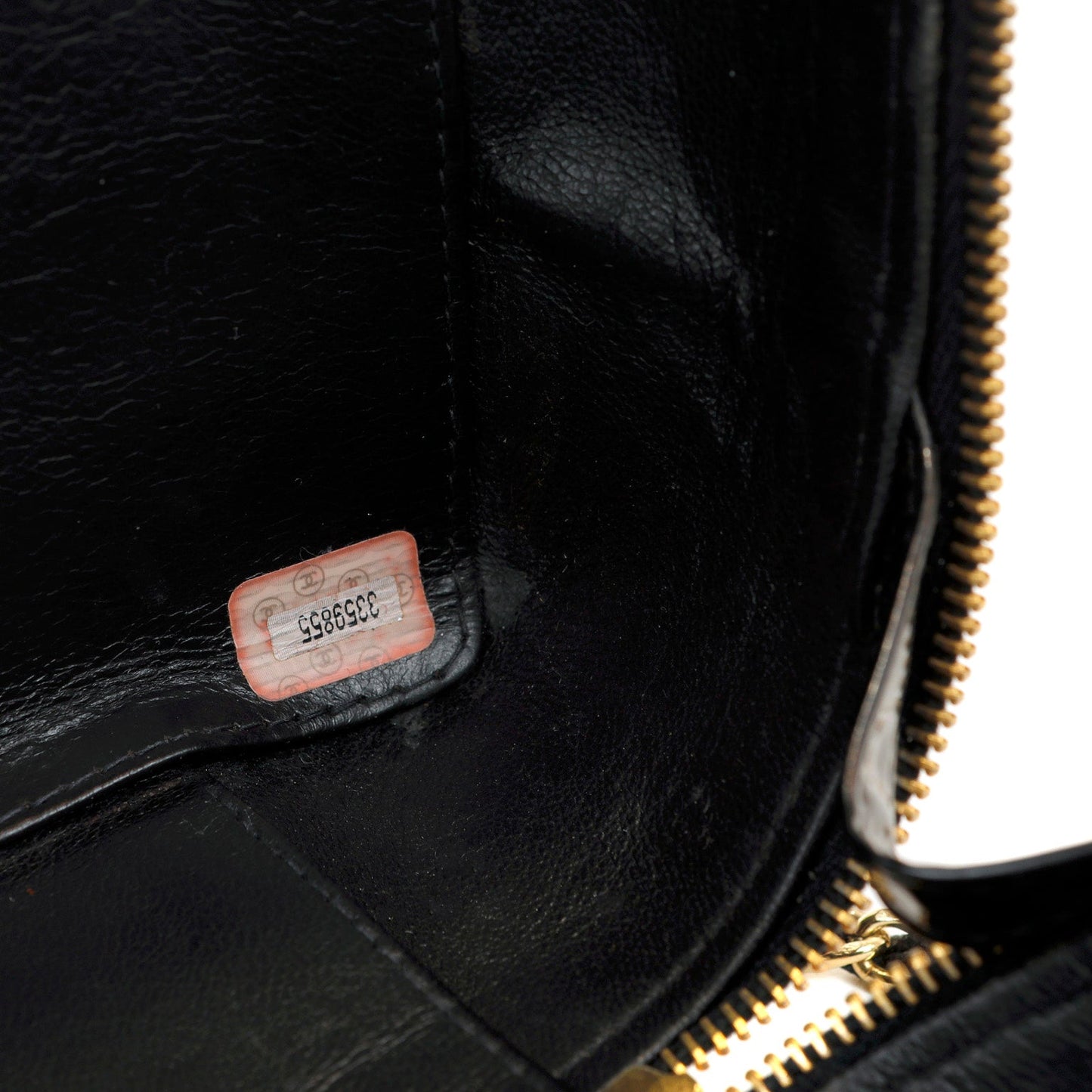 Chanel Black Patent Leather Vintage Bag with Gold Top Handle