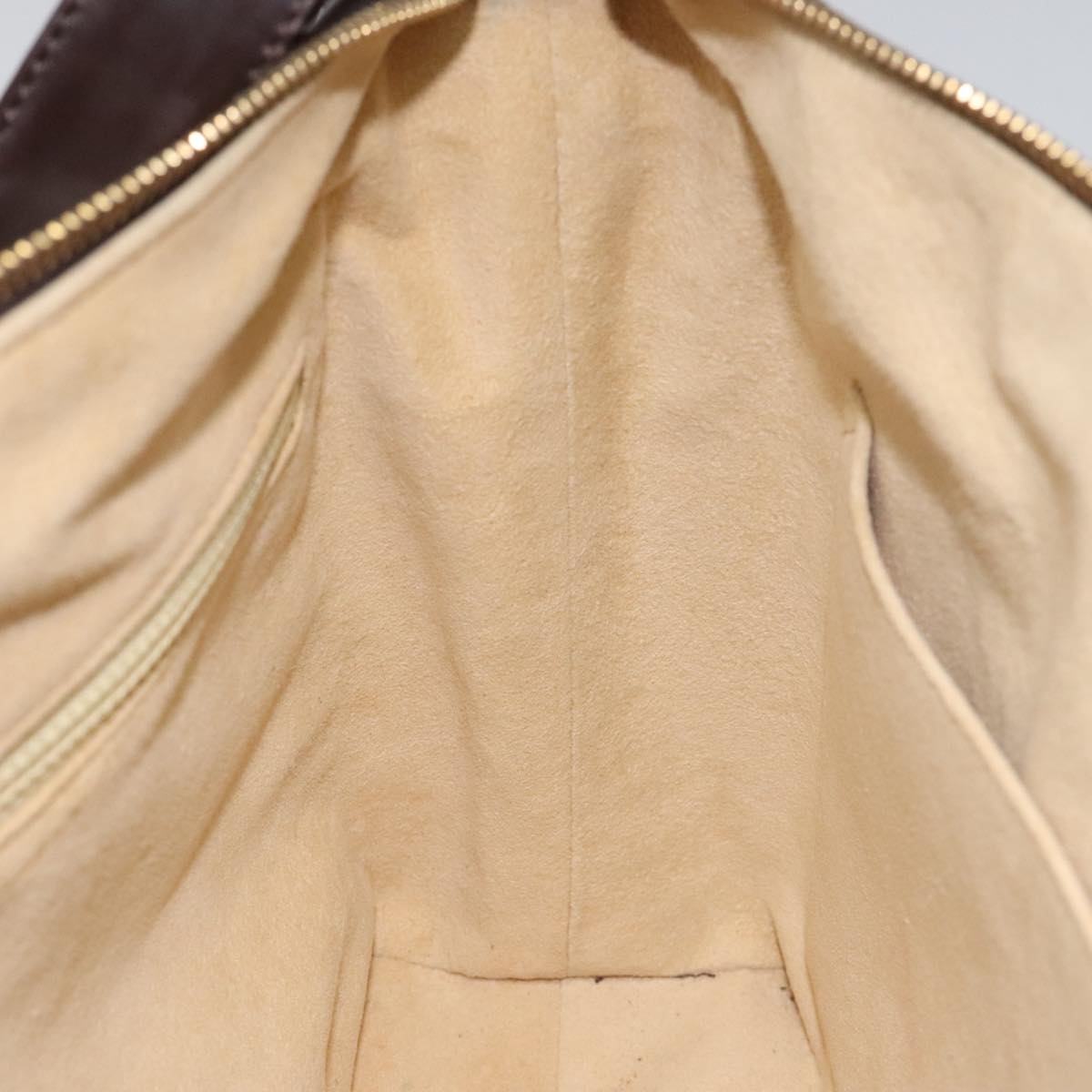CHANEL Choco Bar Shoulder Bag Patent leather Brown CC 112054