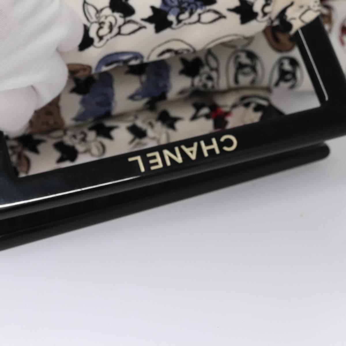 CHANEL Camelia Hand Bag Velor White CC 113114