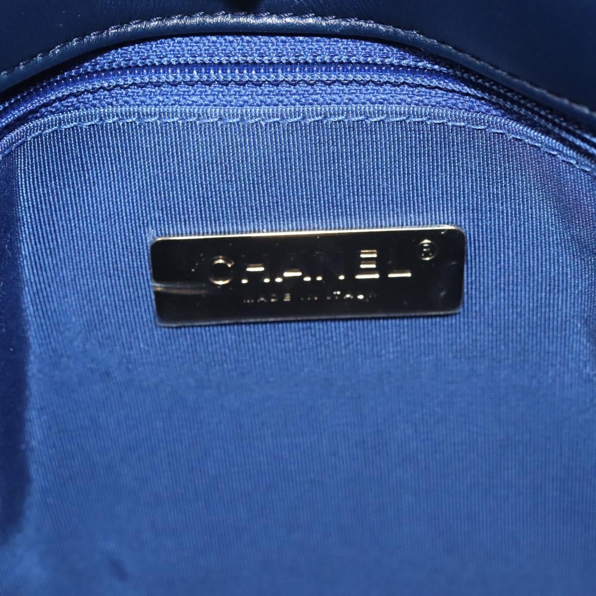 CHANEL Chain Shoulder Bag Mouton Blue AS1160 CC 113230A
