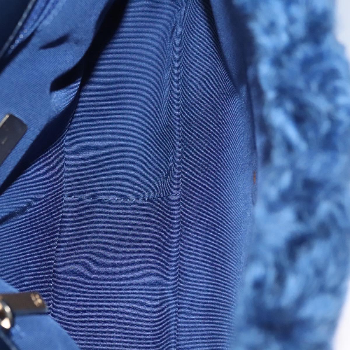 CHANEL Chain Shoulder Bag Mouton Blue AS1160 CC 113230A