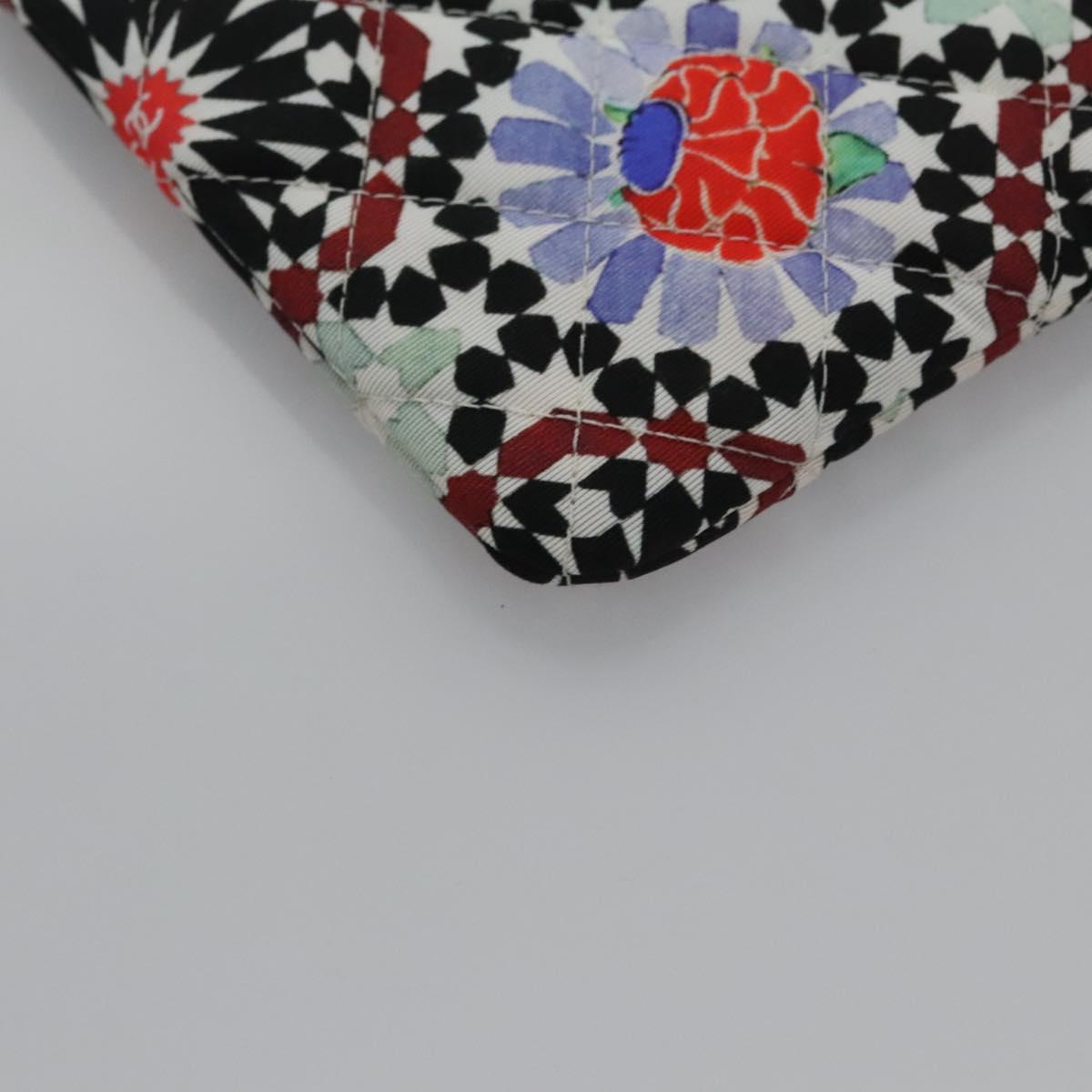 CHANEL Clutch Bag Cotton White CC 113828A