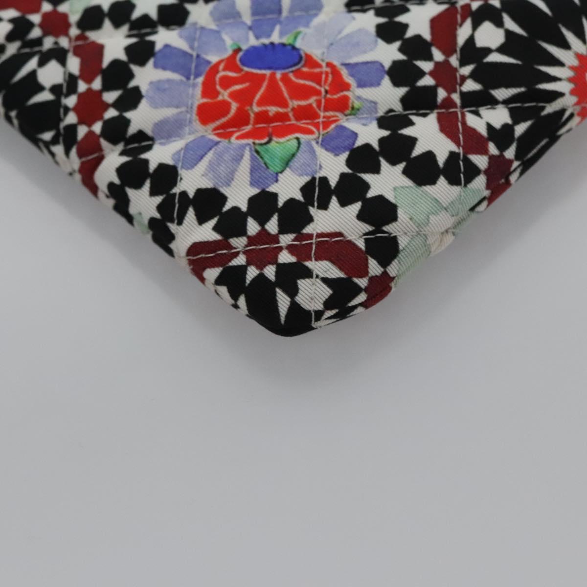 CHANEL Clutch Bag Cotton White CC 113828A