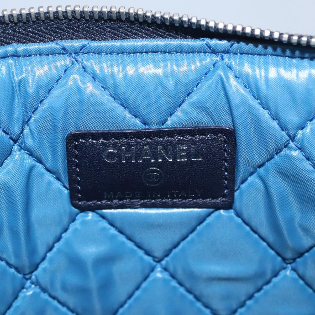 CHANEL Clutch Bag Cotton White CC 113828A