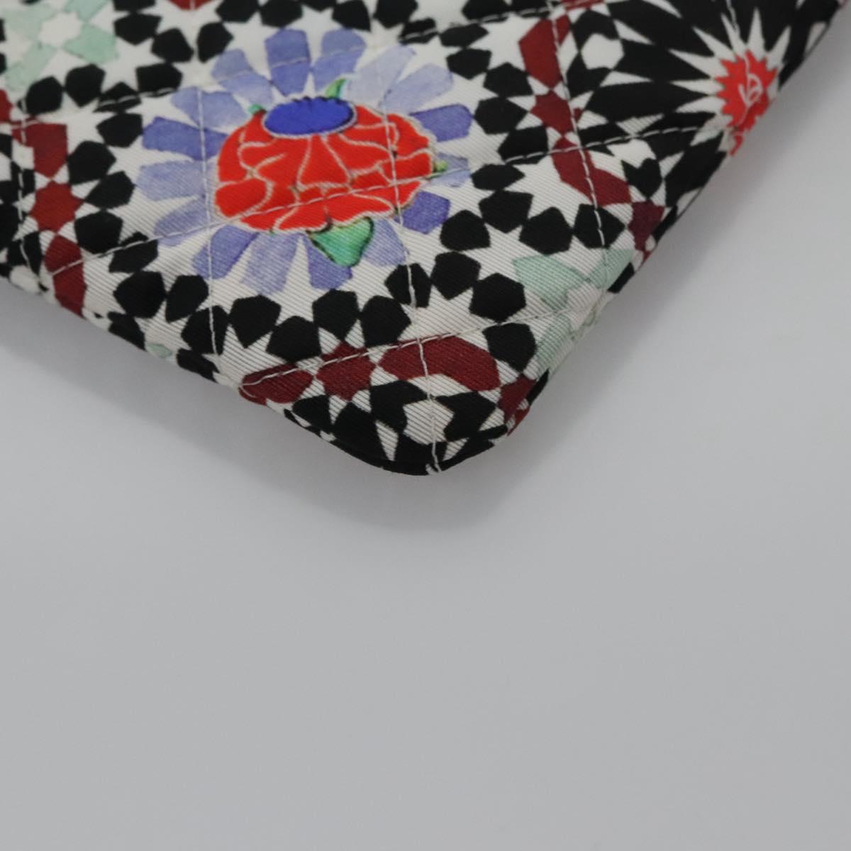 CHANEL Clutch Bag Cotton White CC 113828A