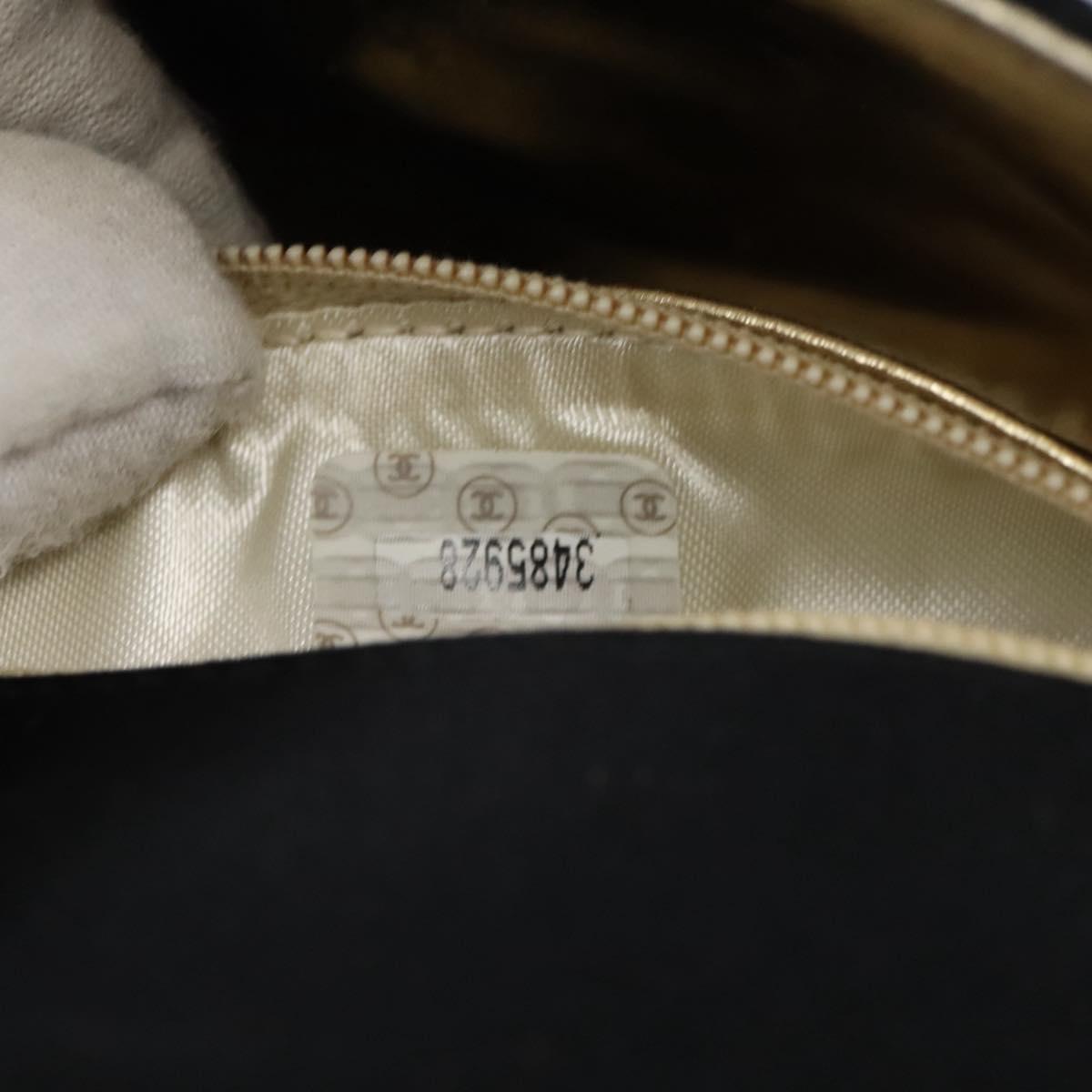 CHANEL Matelasse Waist Bag Satin Black Gold CC 113903