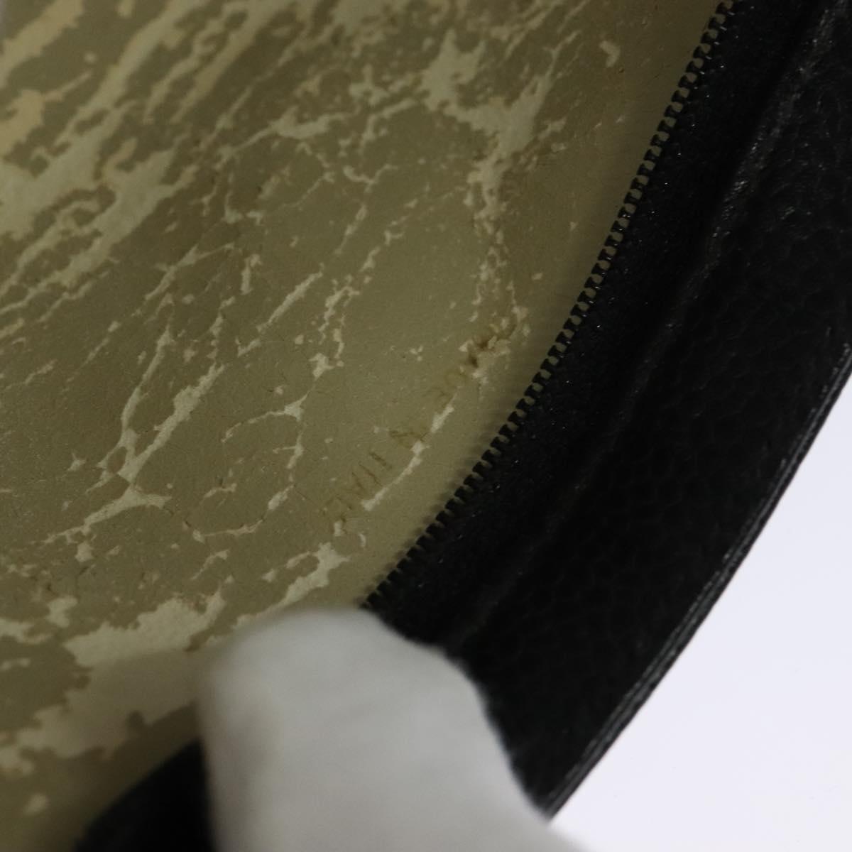 CHANEL COCO Mark Pouch Caviar Skin Black Gold CC 114009