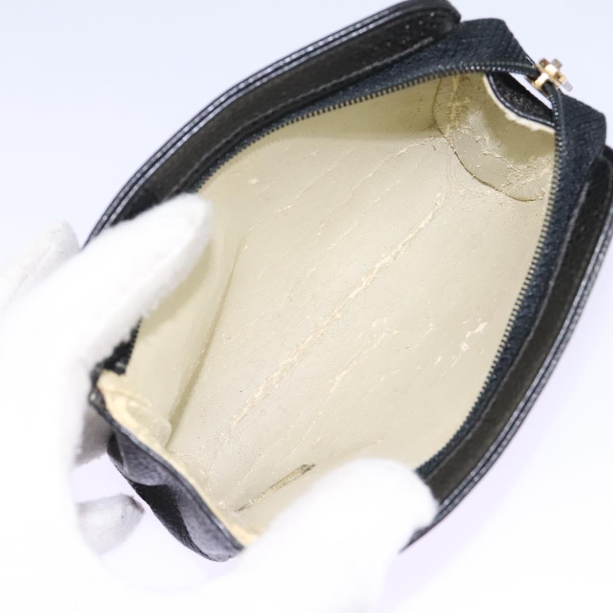CHANEL Pouch Caviar Skin Black CC 114196