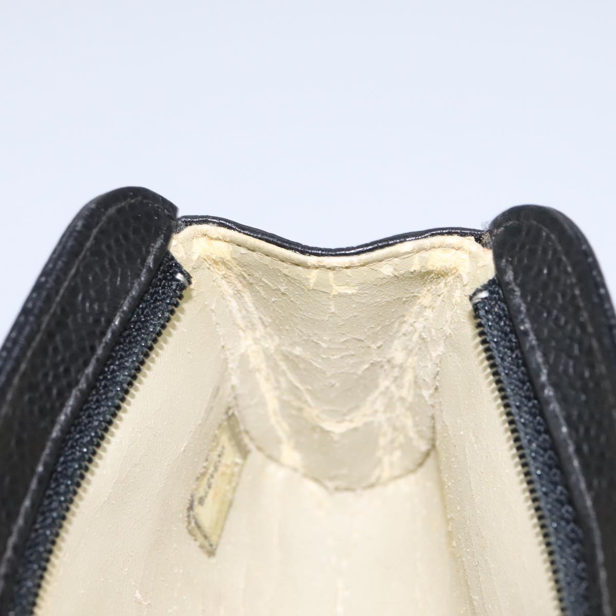 CHANEL Pouch Caviar Skin Black CC 114196