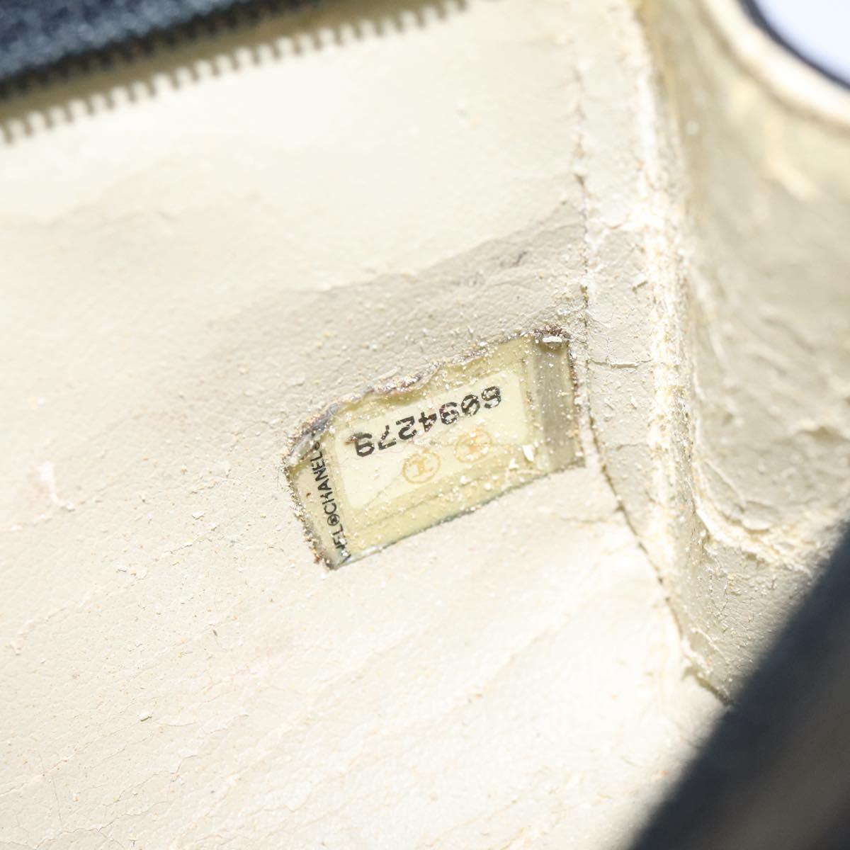 CHANEL Pouch Caviar Skin Black CC 114196