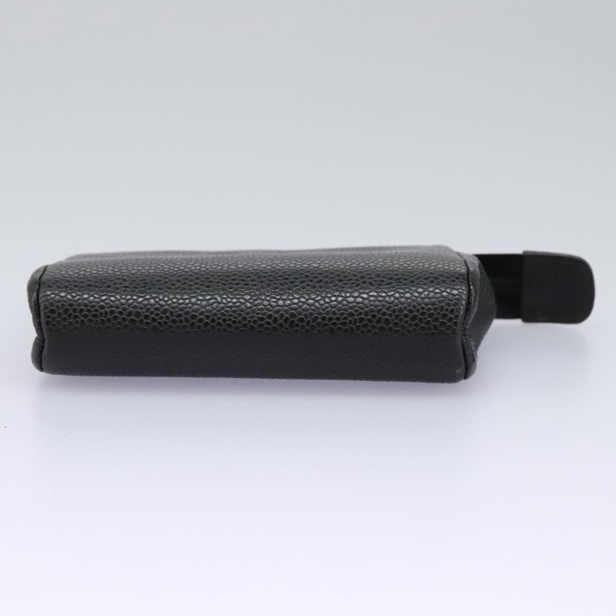 CHANEL Pouch Caviar Skin Black CC 114196