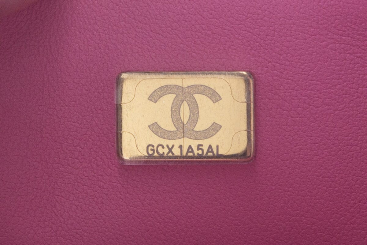 Chanel Pink Tweed Mini Flap Handbag