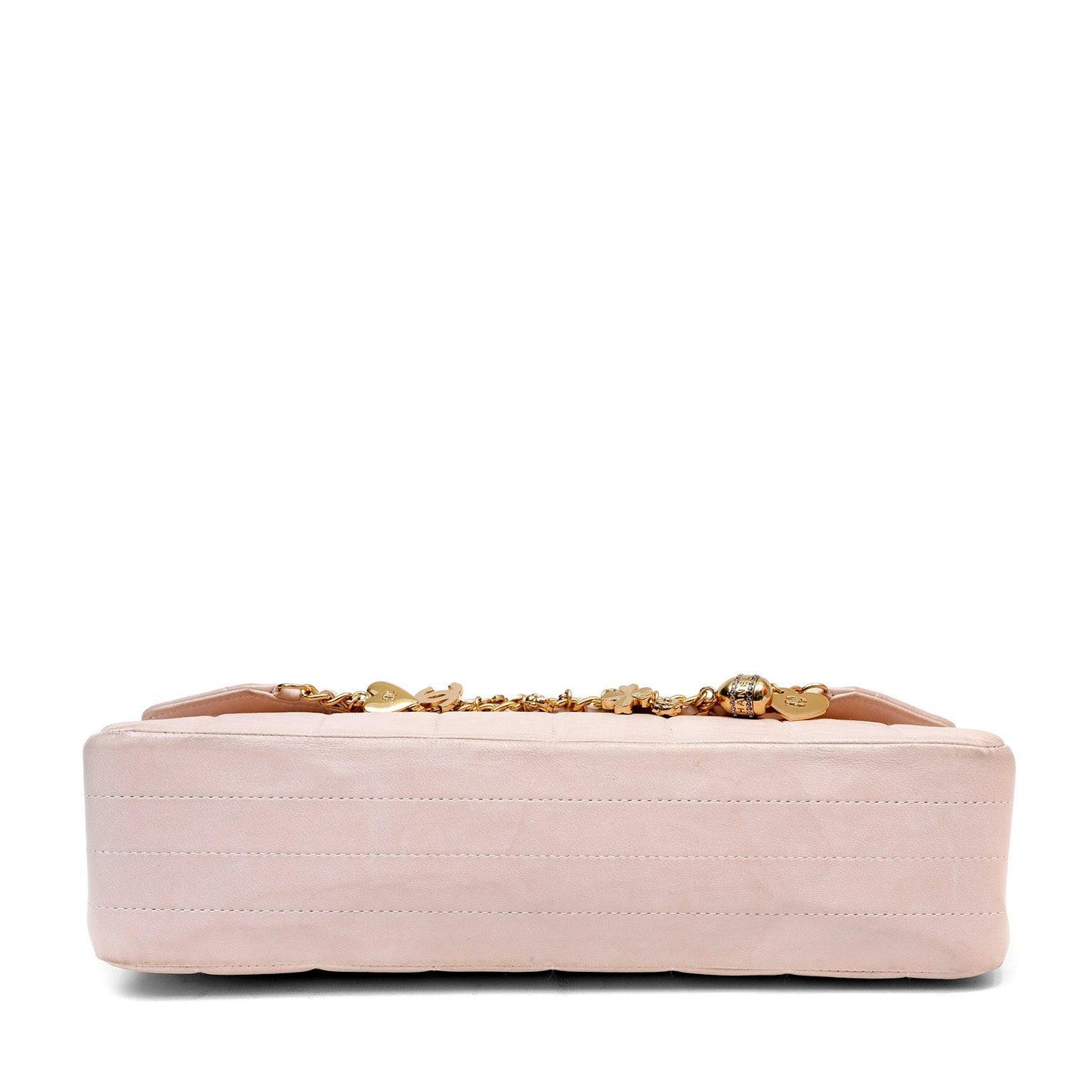 Chanel Blush Lambskin Lucky Charms Chain Flap Bag