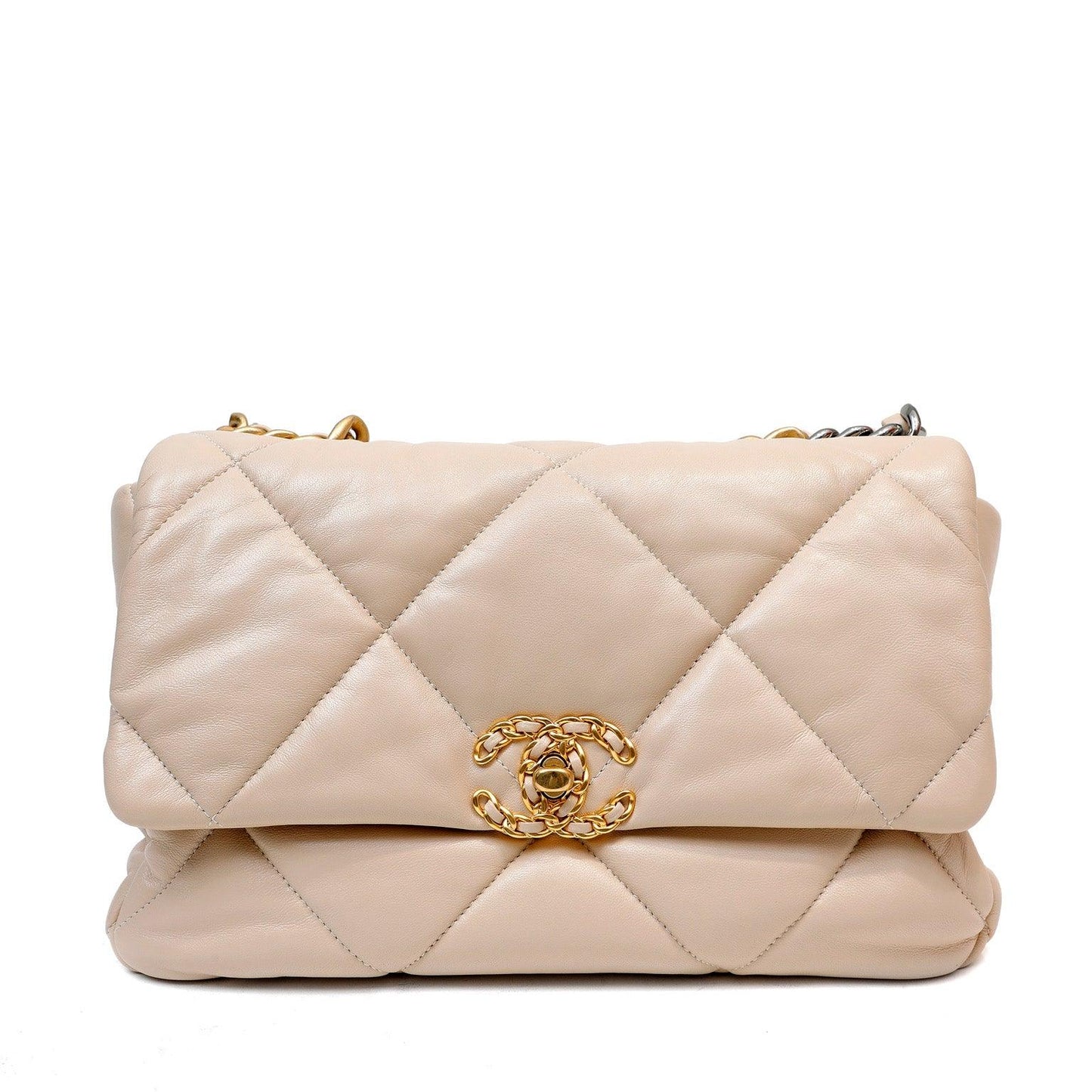 Chanel Beige 19 Bag w/ Mixed Metal Hardware