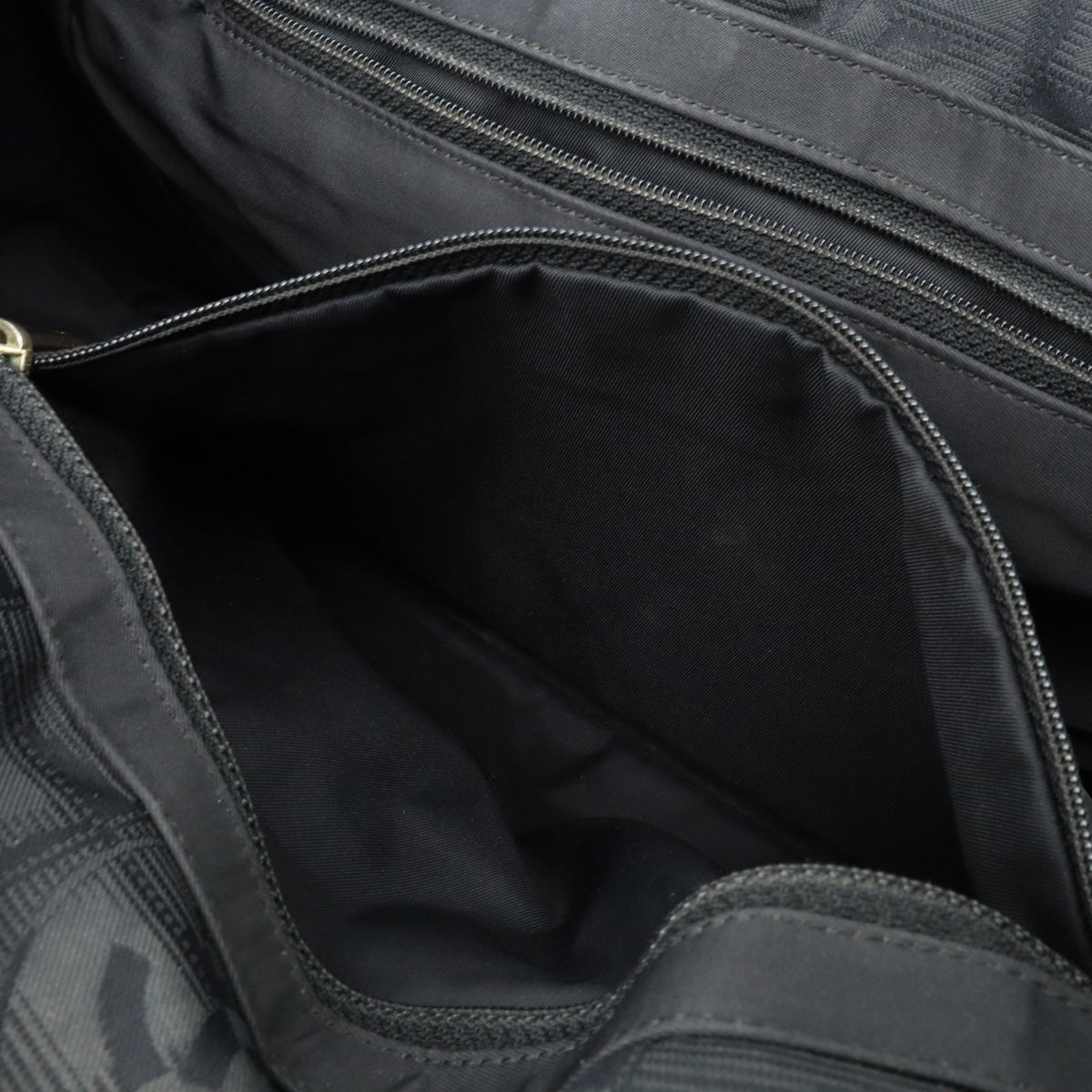 Chanel Nylon Leather Tote Bag Black A20457