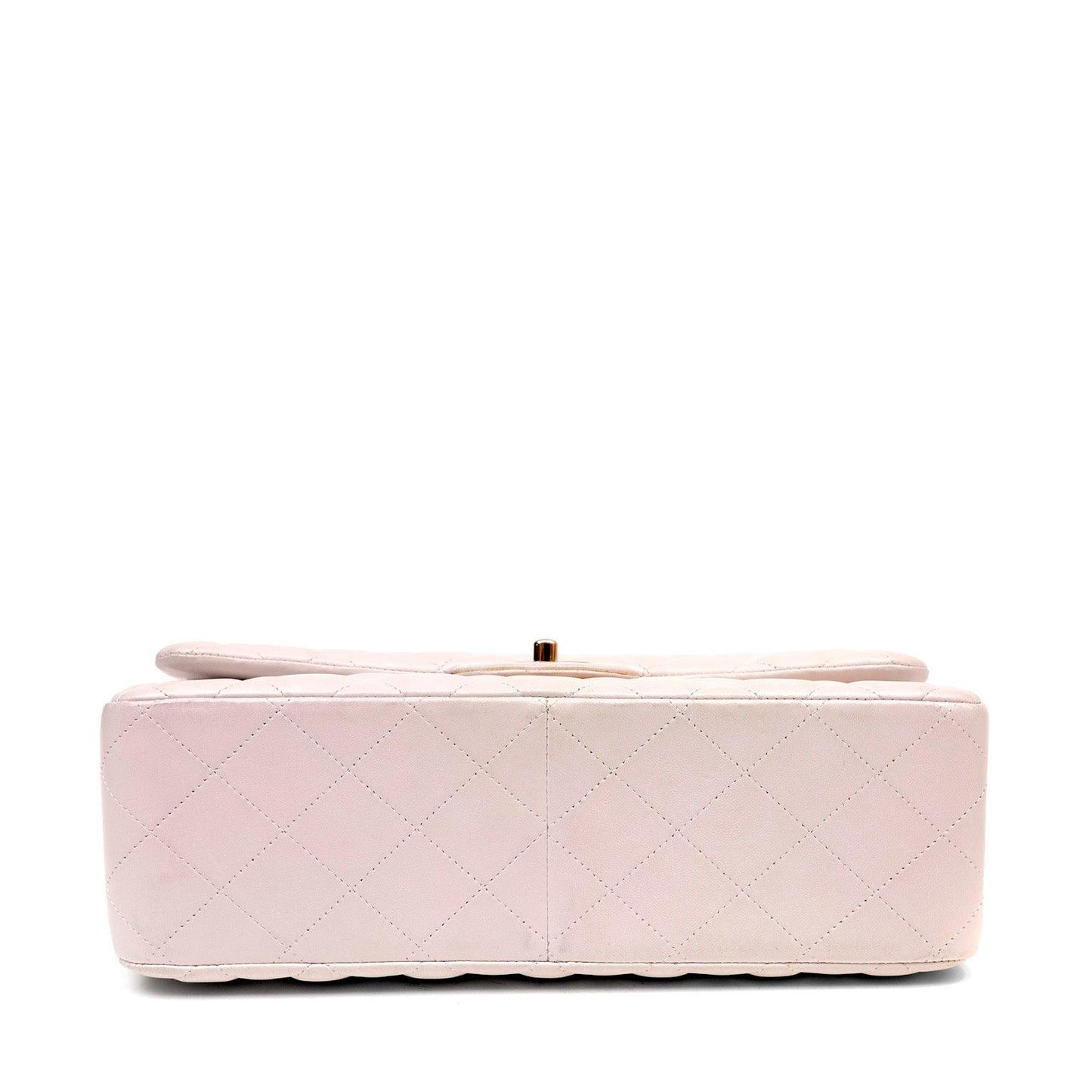 Chanel Light Beige Lambskin Jumbo Classic w/ Rose Gold Hardware