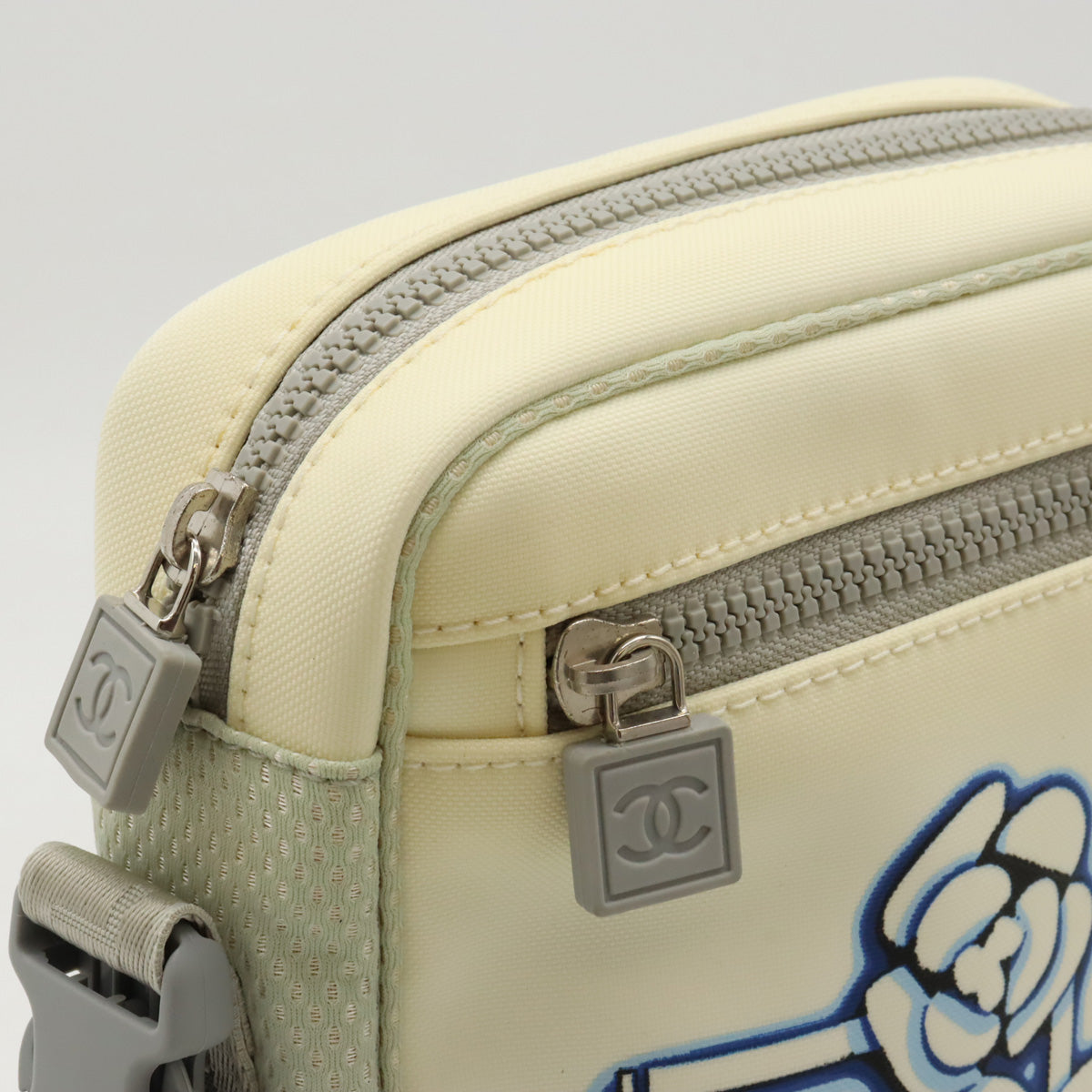 Chanel Camellia Nylon Canvas Shoulder Bag