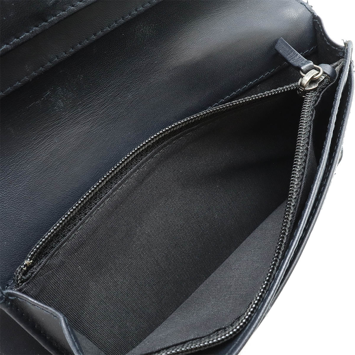 Chanel Boy Matelasse Velour Long Wallet Dark Navy A80285