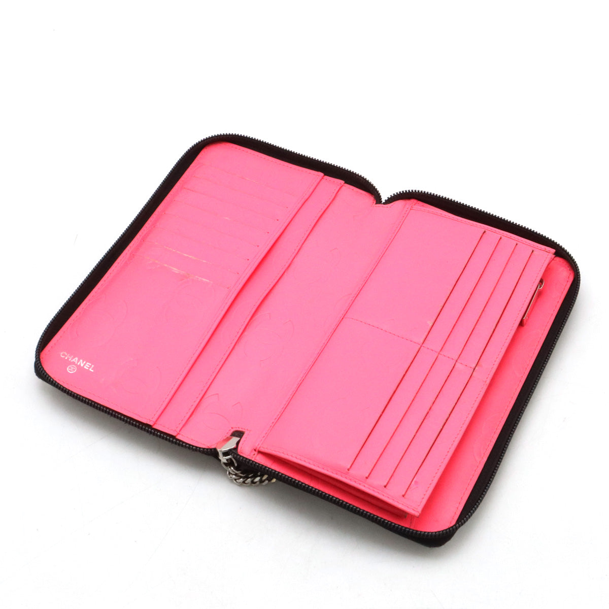 Chanel Cambon Line Leather Enamel Wallet in New Condition