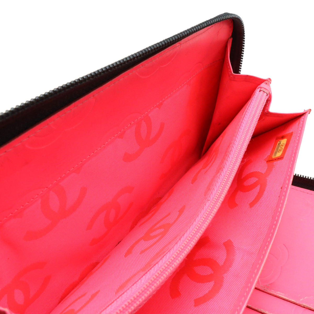 Chanel Cambon Line Leather Enamel Wallet in New Condition