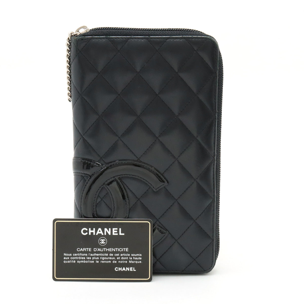 Chanel Cambon Line Leather Enamel Wallet in New Condition