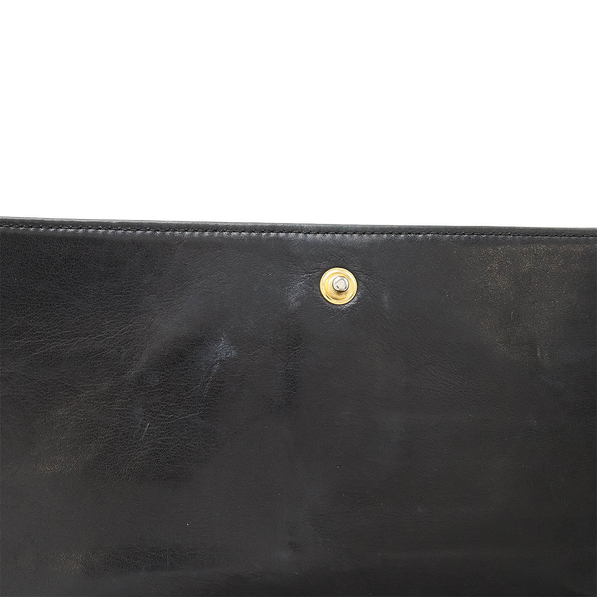 Chanel Coco Mark Chain Wallet Patent Leather Black