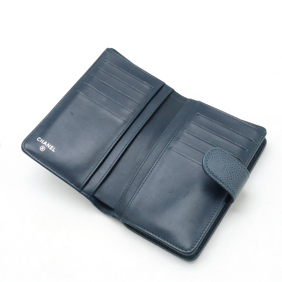 Chanel Caviar Skin Coco Mark Bifold Wallet A50073