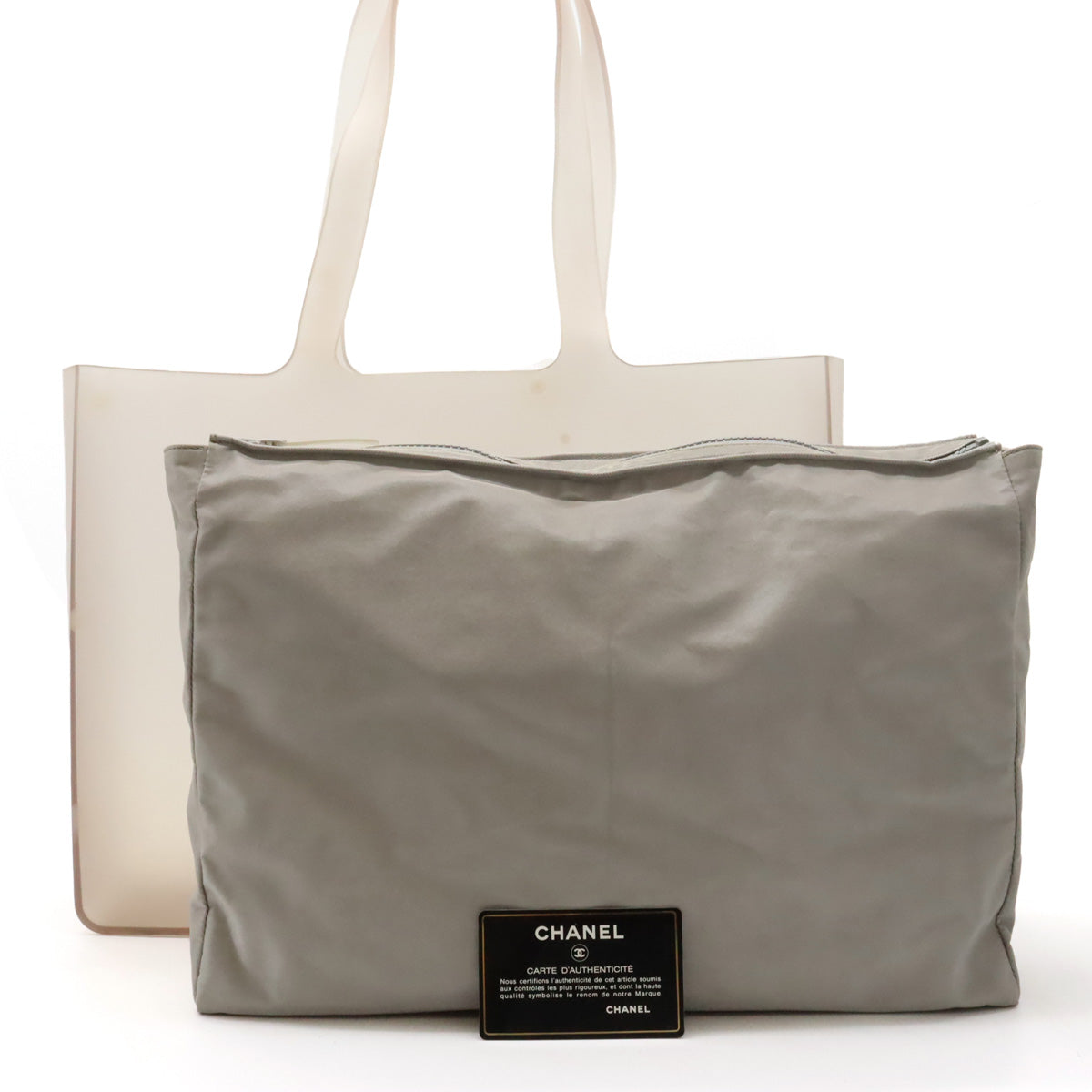 Chanel Logo Rubber Tote Bag