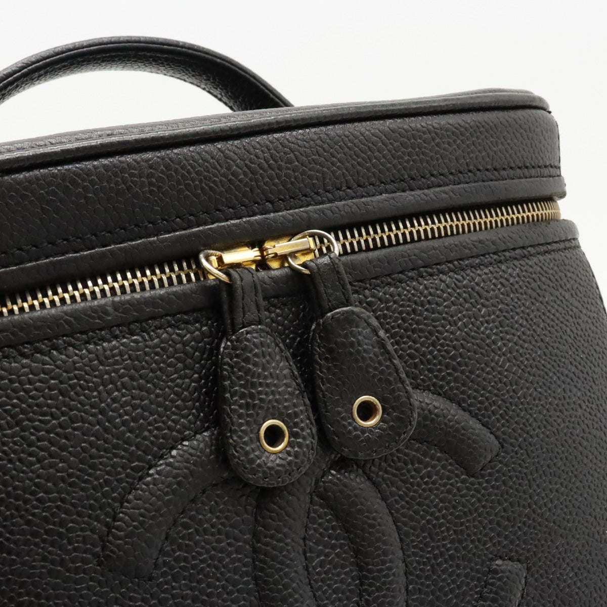 Chanel Caviar Vanity Handbag Black