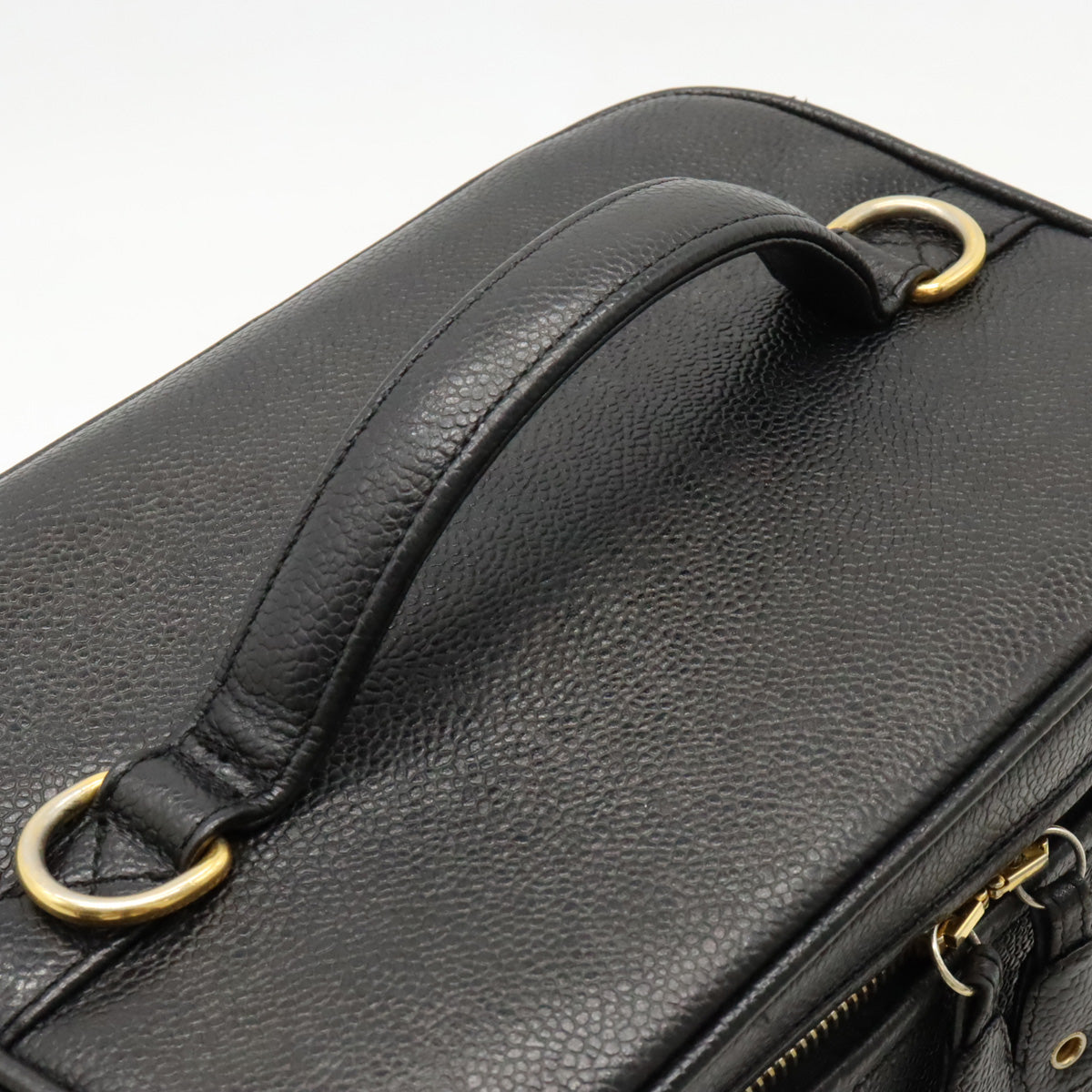 Chanel Caviar Vanity Handbag Black