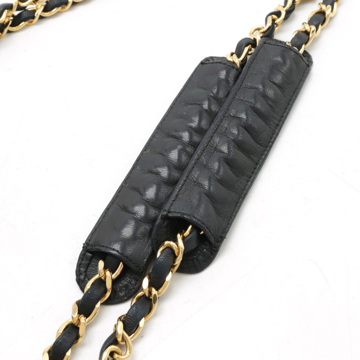 Chanel Leather Matelasse Chain Shoulder Bag Black in New Condition