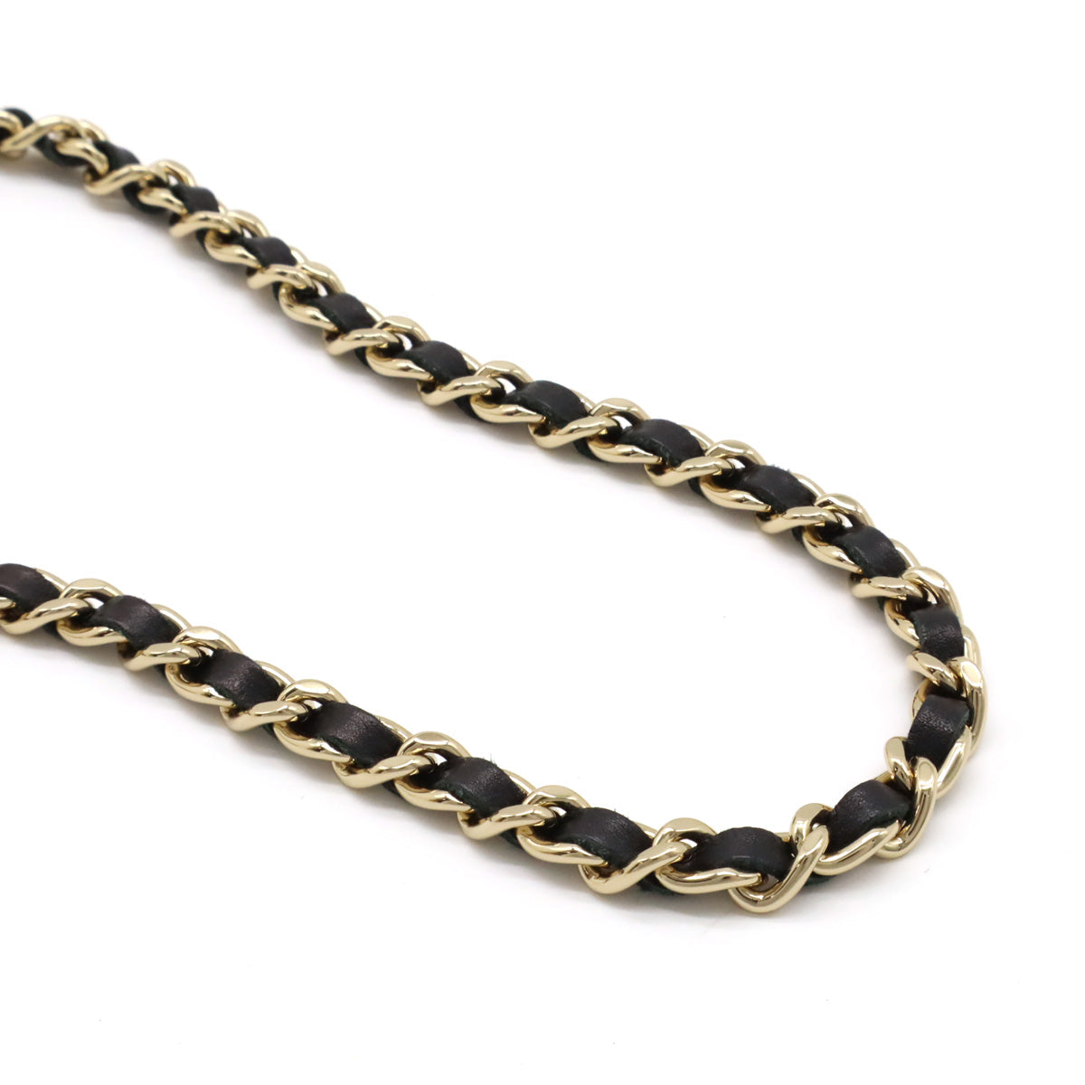 Chanel Leather Faux Pearl Round Chain Shoulder Bag