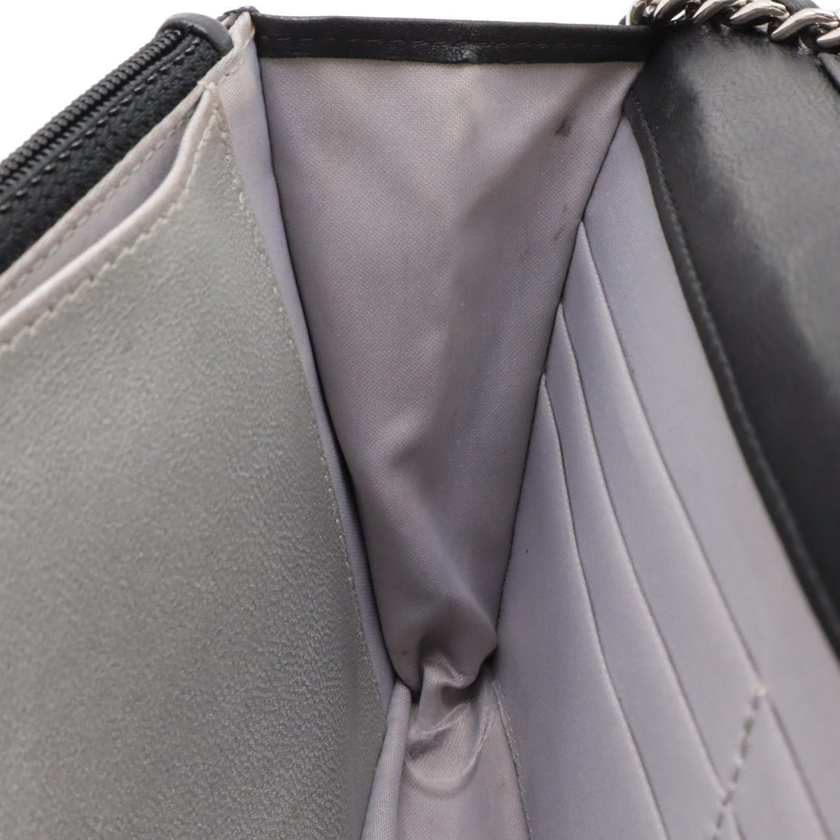Chanel Camellia Chain Wallet Black Leather