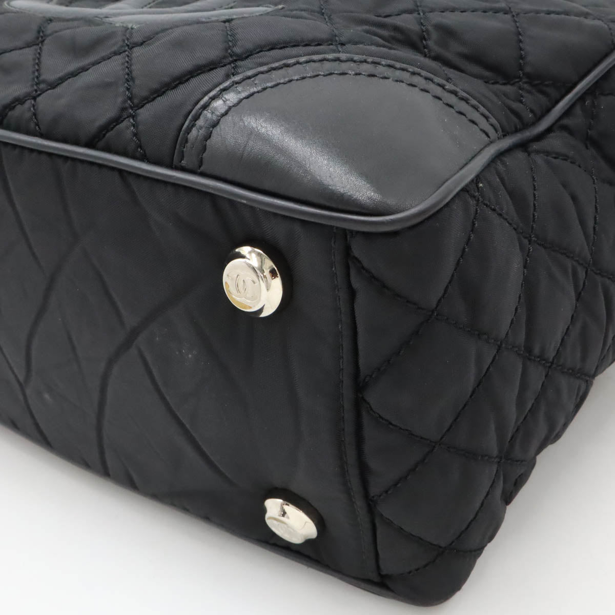 Chanel Nylon Leather Matelasse Tote Bag A33100