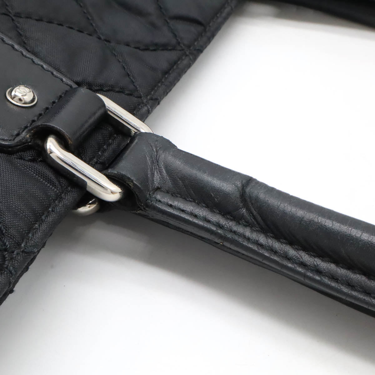 Chanel Nylon Leather Matelasse Tote Bag A33100