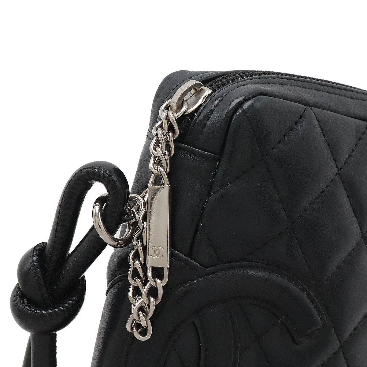 Chanel Cambon Line Coco Mark Shoulder Bag Black