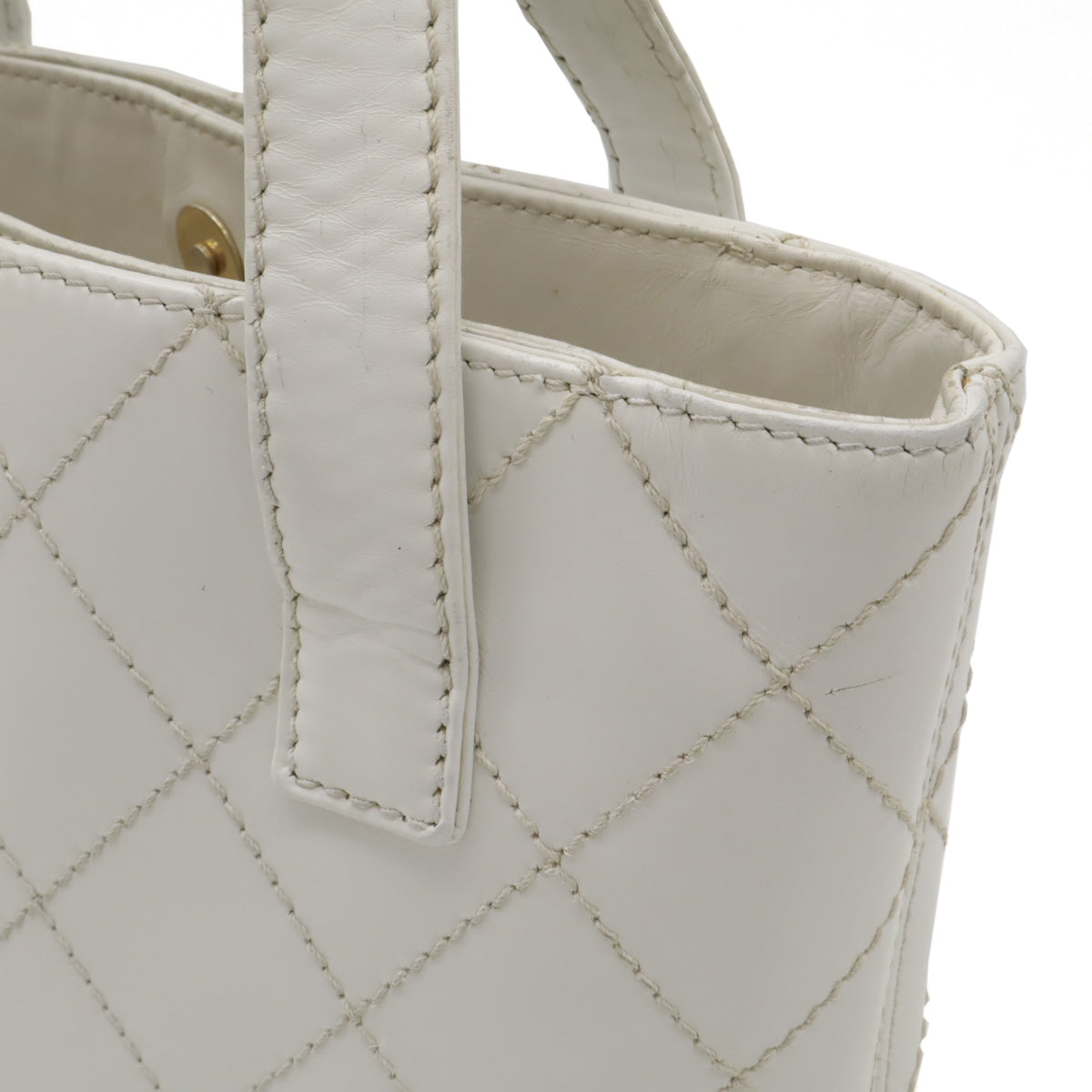 Chanel Wild Stitch Coco Mark Leather Tote Bag