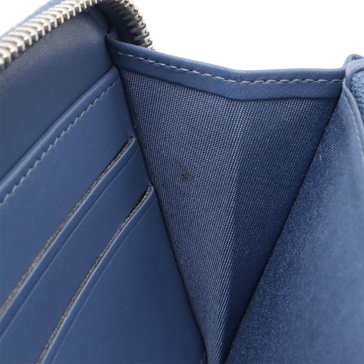 Chanel Tweed Canvas Leather Wallet Blue