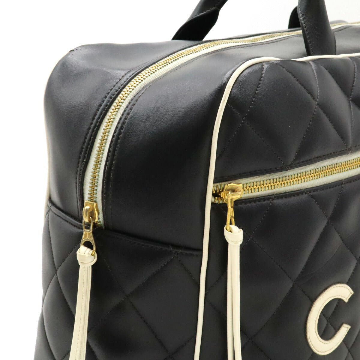 Chanel Leather Matelasse Bowling Bag