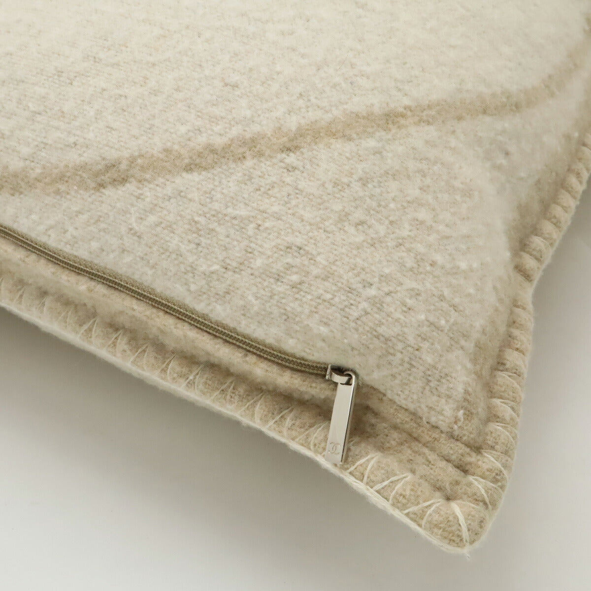 Chanel CC Logo Wool Cashmere Double Face Cushion