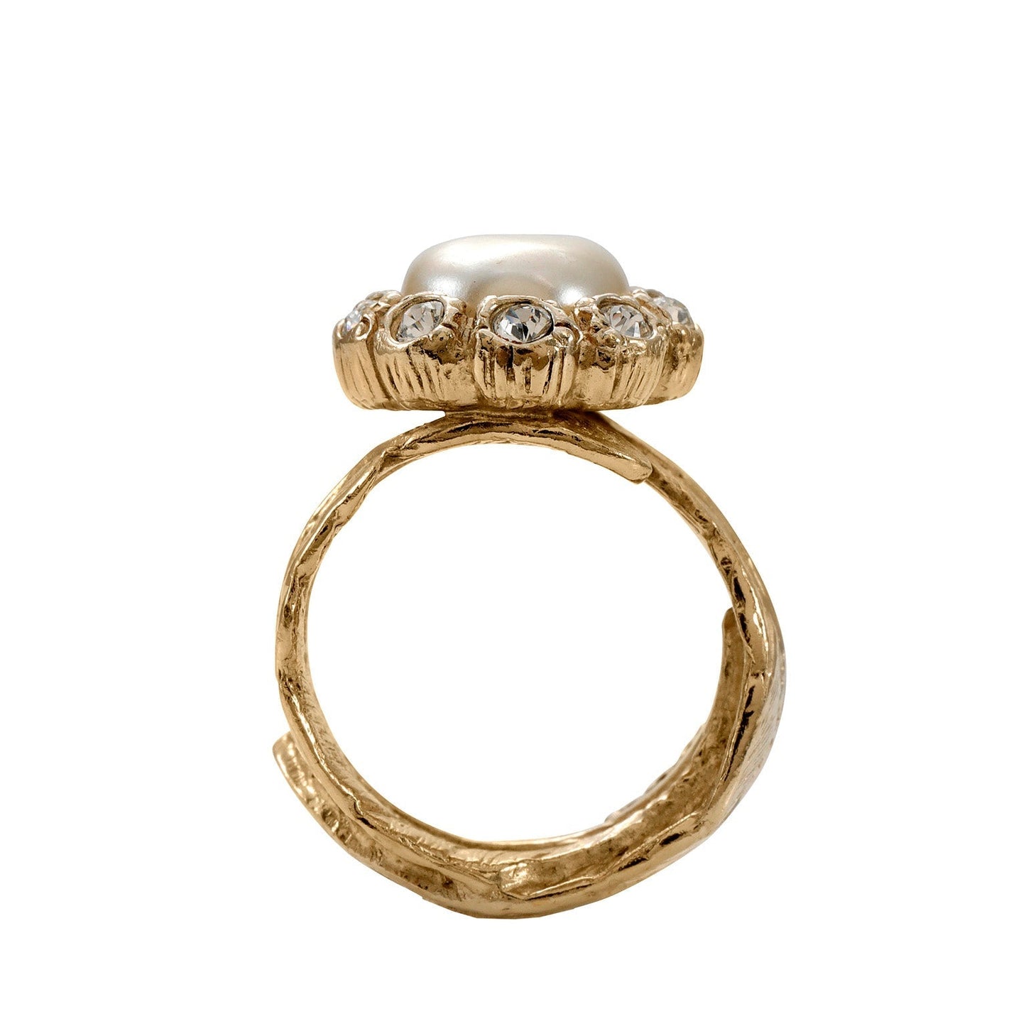 Chanel Pearl & Feather Ring Sz 5