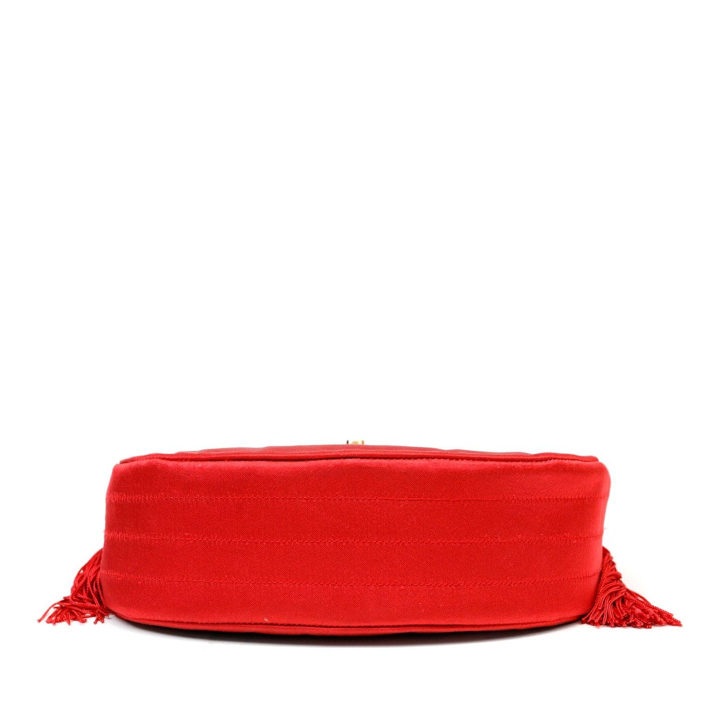 Chanel Red Satin Vintage Evening Crossbody Bag