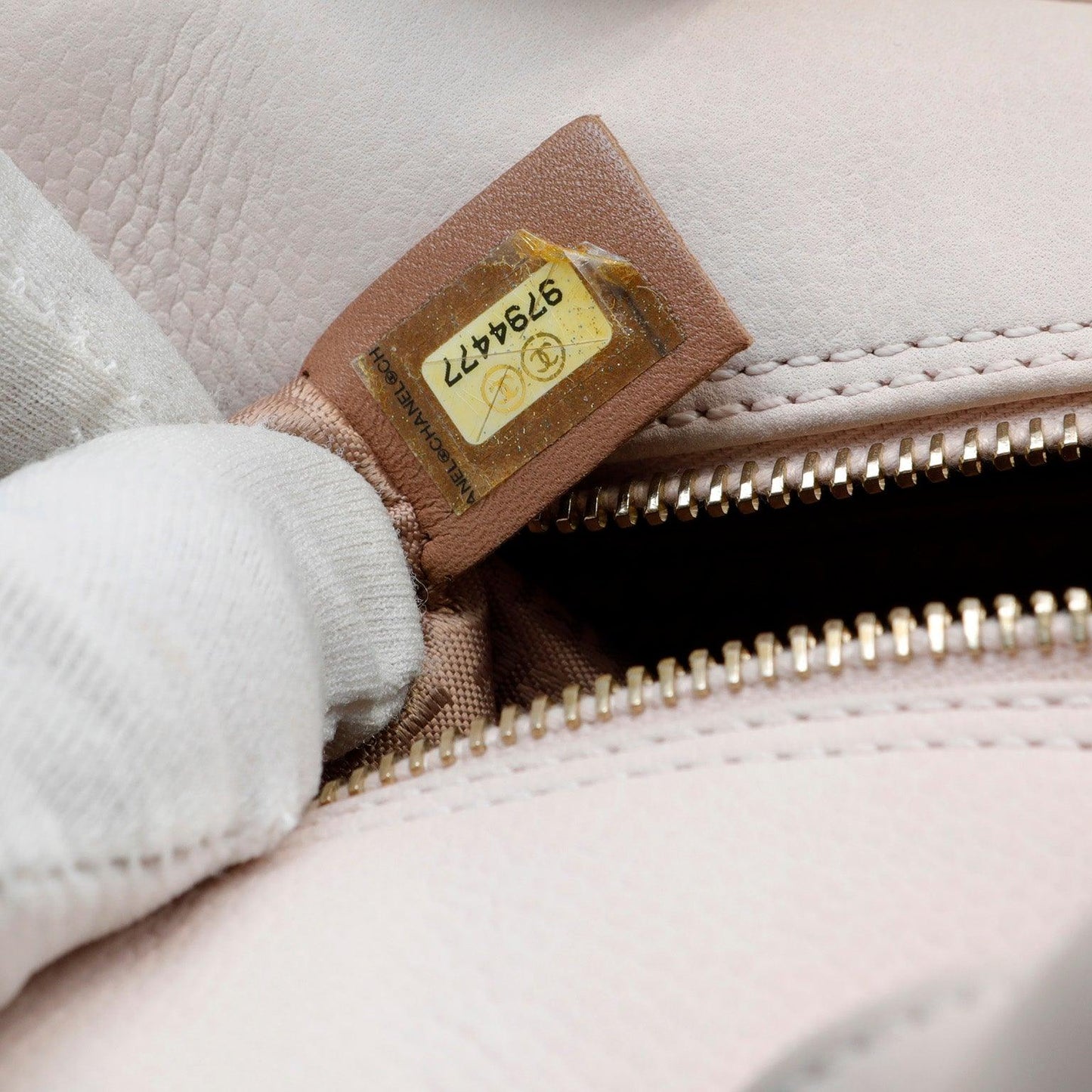 Chanel Light Pink Brushed Caviar Mini Tote with Tassel