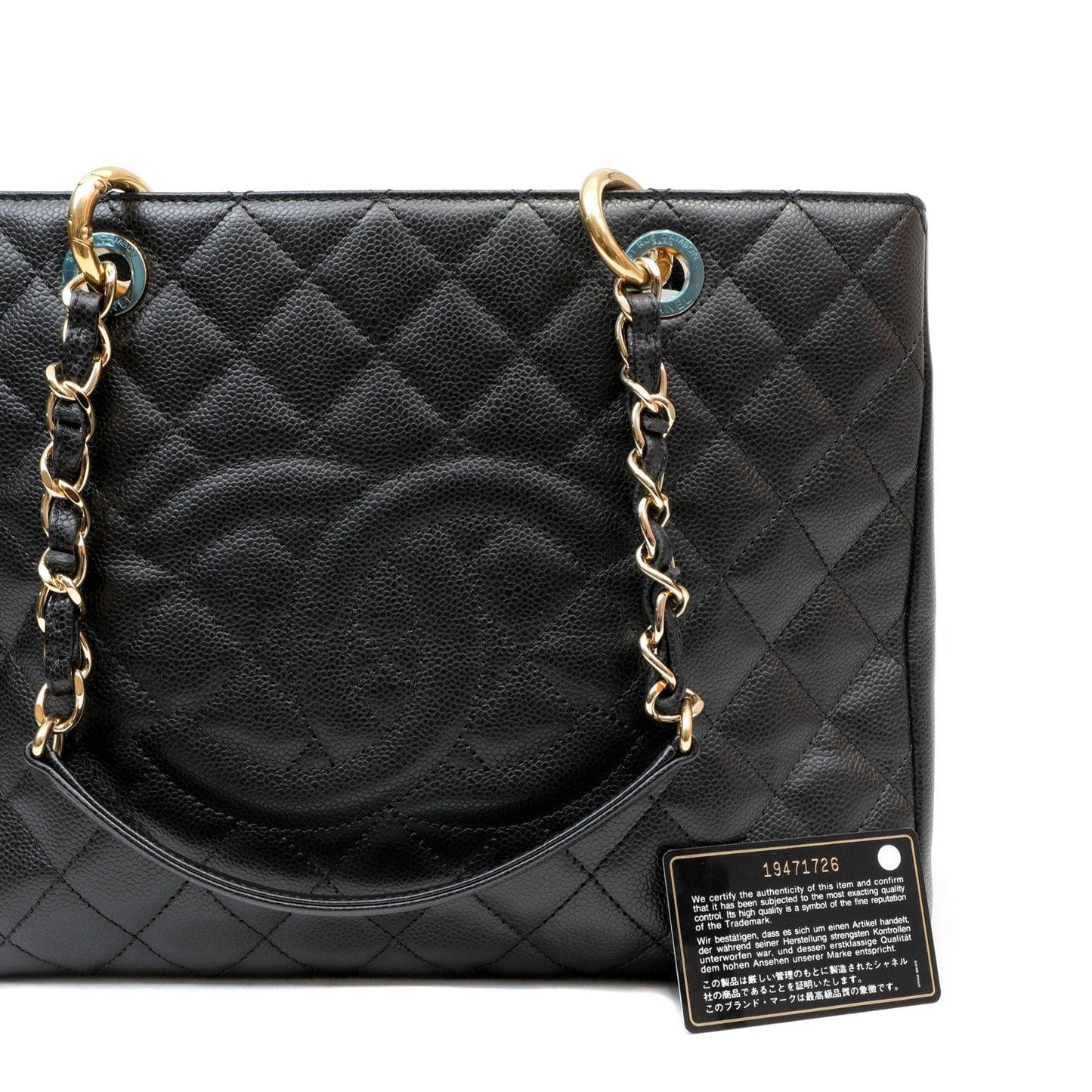 Chanel Black Caviar Grand Shopping Tote GST